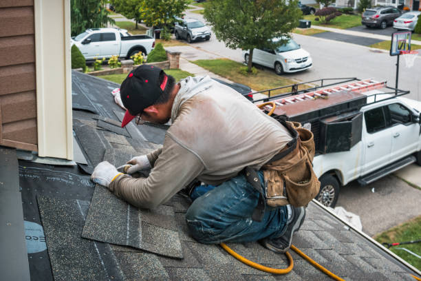 Professional Gutter Installation technician working in Kempton, PA